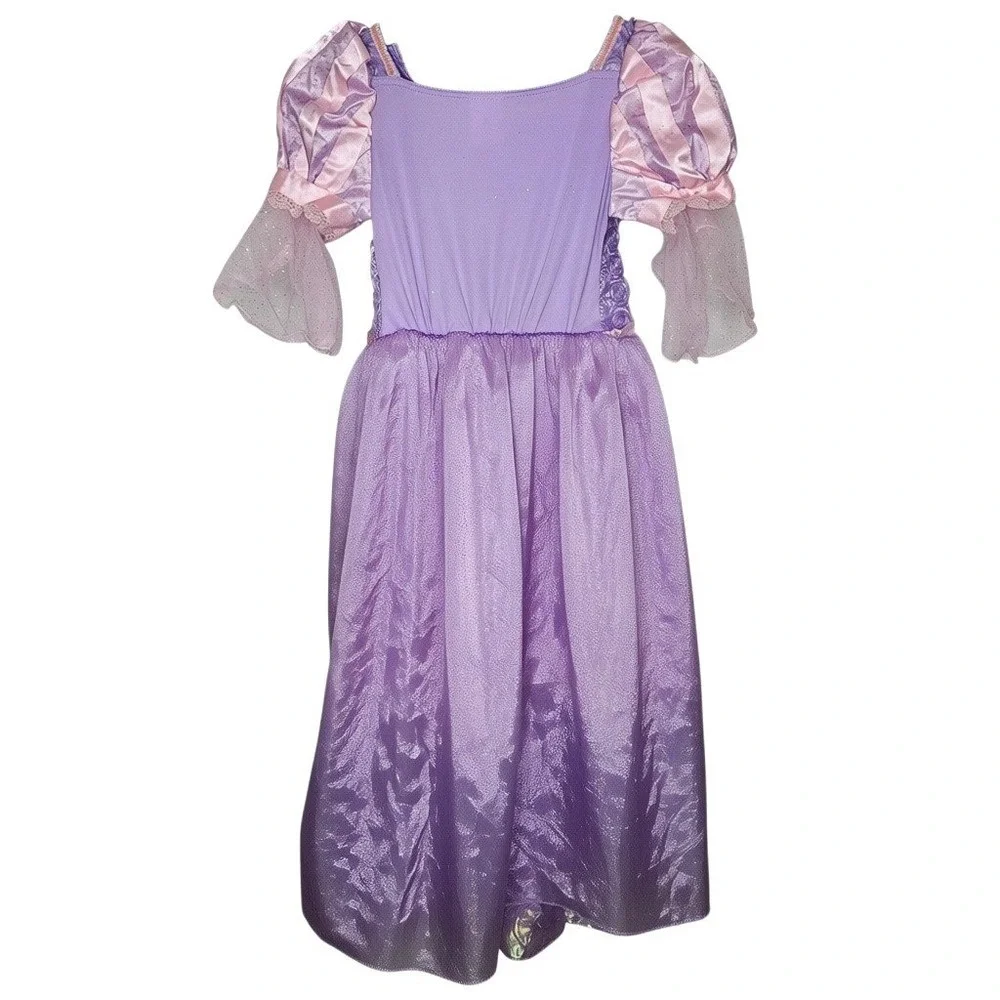 Disney Store Rapunzel Costume Dress Purple Iridescent Tangled Girls 9/10 140cm